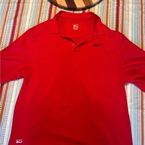 Nike Men's Vibrant Red Polo Shirt